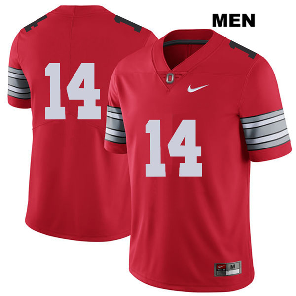Ohio State Buckeyes Men's K.J. Hill #14 Red Authentic Nike 2018 Spring Game No Name College NCAA Stitched Football Jersey IX19O06RH